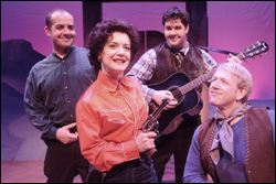 Kathy St. George stars as Vienna with (from left) John Porcaro, Christopher Cook and Drew Poling